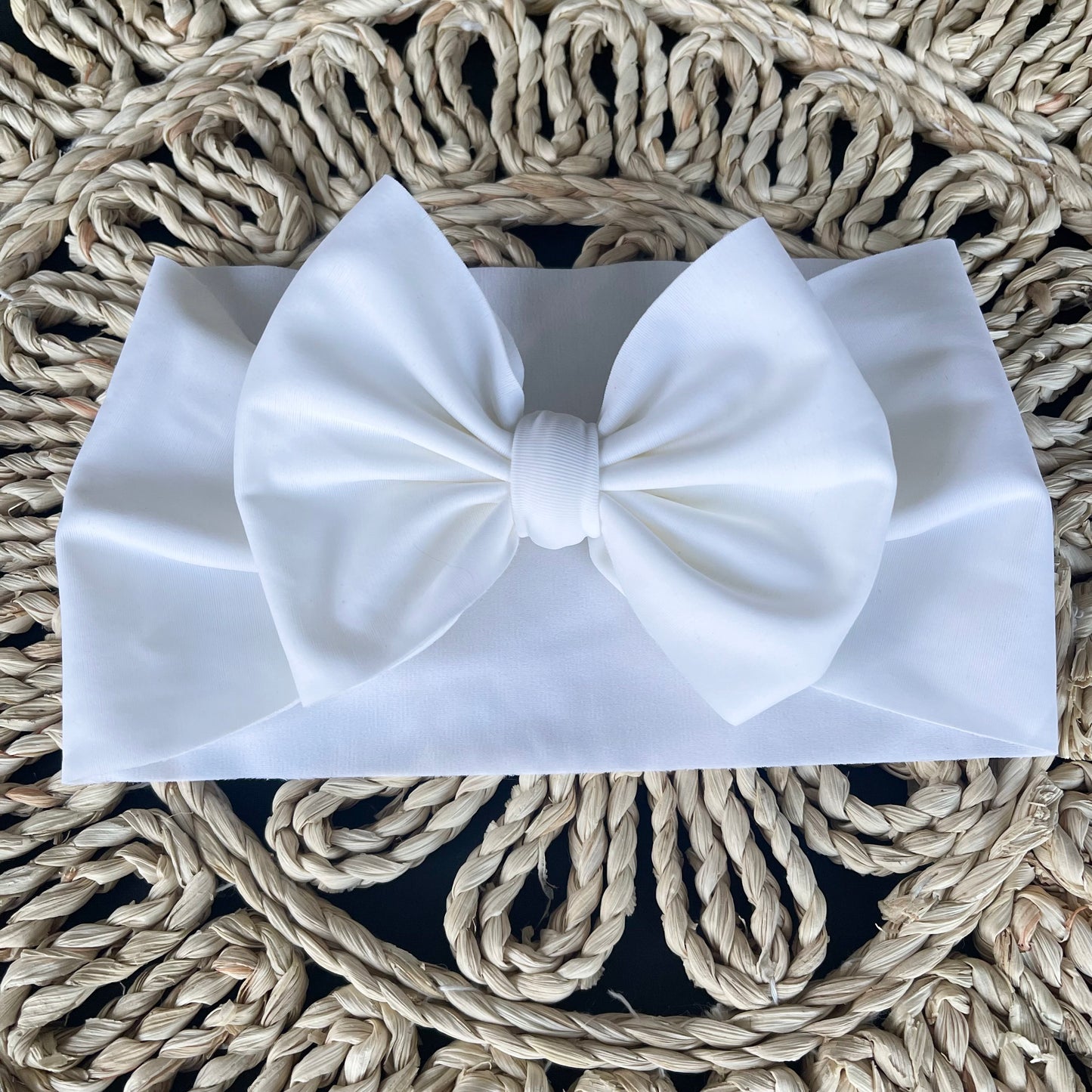 Solid White SWIM Bow